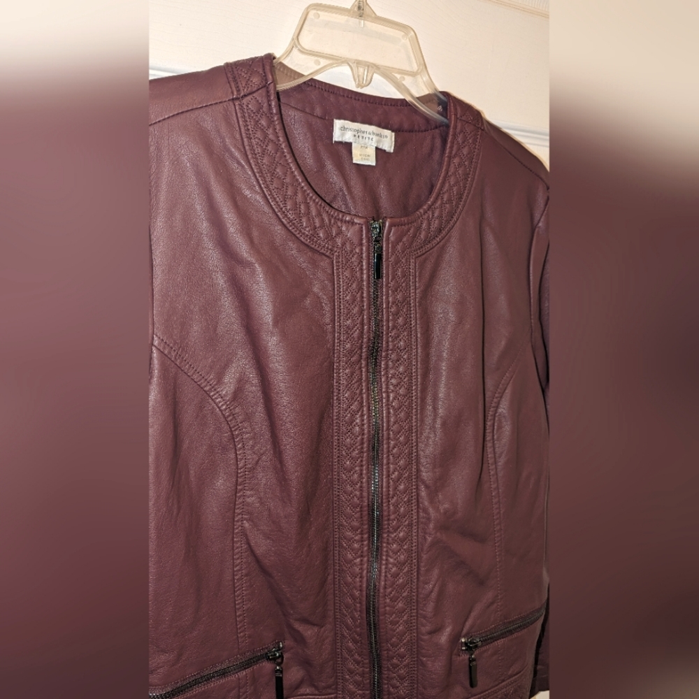 Christopher & Banks Petite Maroon Jacket Size P/M